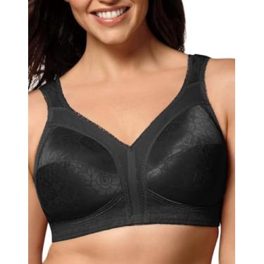 Imagem de Playtex Sutiã feminino 18 Hour Original Comfort Strap cobertura total Us4693, Preto, 42DD