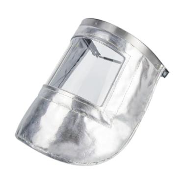 Imagem de shamjina Capa protetora de folha de alumínio, capa protetora de soldagem, visão ampla, resistente ao fogo para fábricas, trabalhador de alta temperatura, Sem Capacete