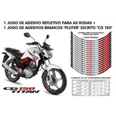 Imagem de 1 Kit Refletivo + 1 Kit Ploter Adesivos - Cg 150 Titan - Resitank