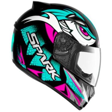 Imagem de Capacete Ebf New Spark Dragon Verde e Rosa, 58