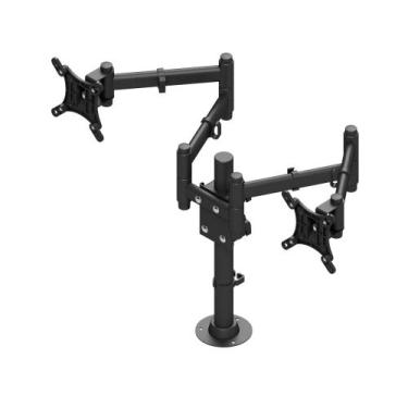 Imagem de Suporte para 2 monitores fixo de 10 até 27 polegadas triarticulado - A