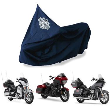 Imagem de Capa Protetora Impermeável Para Moto Harley Davidson - SPTS, Azul-escu
