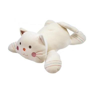 Imagem de Gato Branco Deitado 47cm - Pelúcia - Fofy Toys