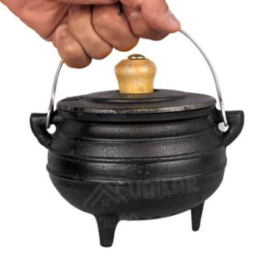 Imagem de Caldeirão N2 com Tampa - 600 ml - Ferro Fundido pequeno caldeirãozinho