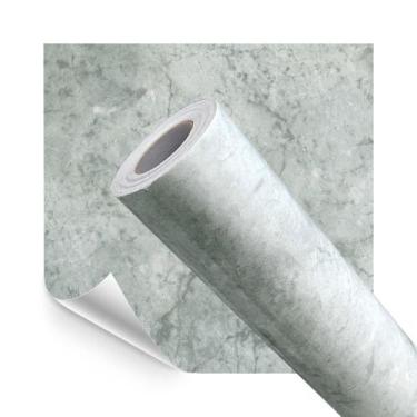 Imagem de Papel de Parede Adesivo Texturizado Modelo Pedra Marmore Cinza Lua 500