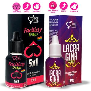 Imagem de Kit 2 Geis Excitante vaginal aperta Lubrificante dessensibilizante ana