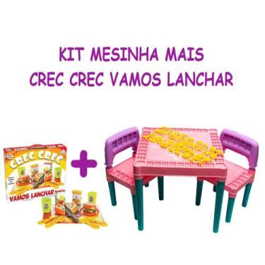 Imagem de Mesa Tritec Para Criança Com Letras E Jogo de Vamos Lanchar - Big Star