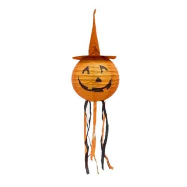 Imagem de Luminária de Papel Para Decoração Halloween Abóbora Laranja - Fantasia