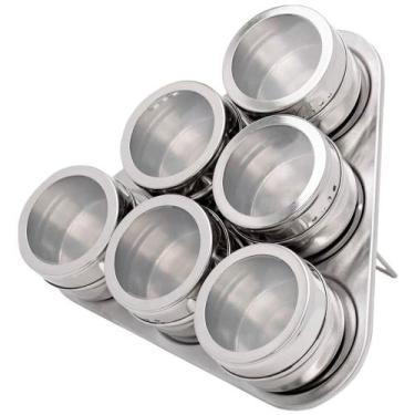 Imagem de Porta Temperos E Condimentos Inox Conjunto 6 Peças - AG151302 - Center