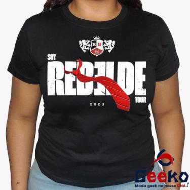 Imagem de Baby Look Soy Rebelde Tour 100% Algodão - RBD - Geeko, Preto, G