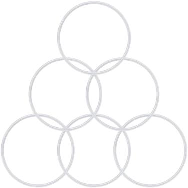 Imagem de Mudder 6 peças de vedação de borracha anel de substituição anel branco O Ring compatível com Magic 250w junta para peças de reposição tampas de copos de vedação