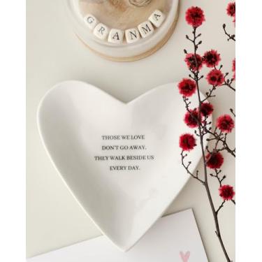 Imagem de PureRejuva Presentes de simpatia para a perda de um ente querido - 12,7 cm, presentes de luto cardíaco de cerâmica - presentes de memória para perda de mãe ou pai - presentes de lembrança para perda