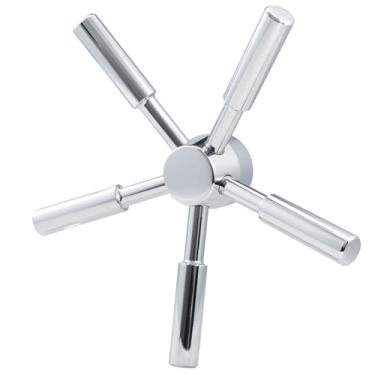 Imagem de WAH LIN PARTS Alça segura para arma de 5 raios, alça resistente cromada para a maioria dos rifles à prova de fogo, armários de armas, cofres de depósito, caixa forte, cofres de armas e portas de cofre