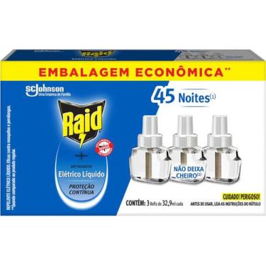 Imagem de Refil Repelente Líquido Elétrico 45 Noites 3 Unidades 32,9ml - Raid, 3