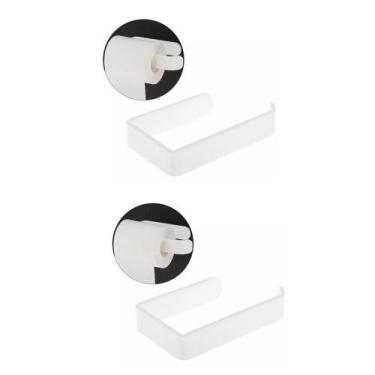 Imagem de Kit 2 Portas Papel Higiênico Parede Acrílico Banheiro - KL Master Fitn