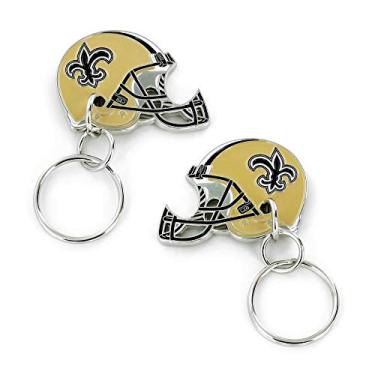 Imagem de Aminco Chaveiro NFL New Orleans Saints 2 lados capacete abridor de garrafa, cor do time, 4