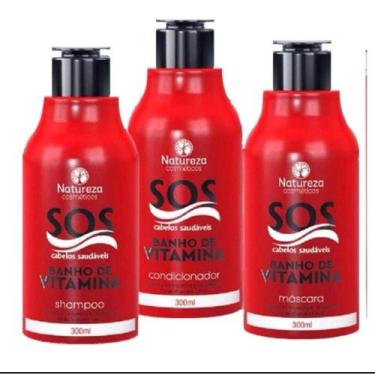 Imagem de SOS Natureza Csmeticos - Banho de Vitamina - Shampoo + Condicionador +