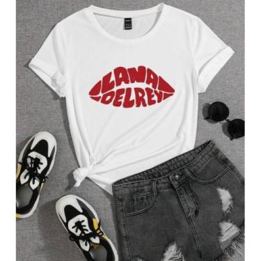 Imagem de Camiseta Feminina Baby Look Lana Del Rey Geek - SEMPRENALUTA, Branco, 