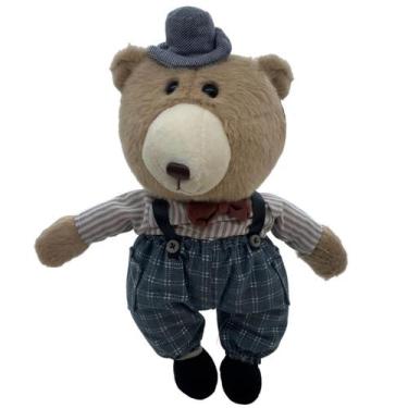 Imagem de Urso de Pelúcia Retrô - Suspensório - 28cm - 1 unidade - Rizzo