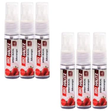 Imagem de ARROMATIZANTE  BUCAL MORANGO BIO HALITZ SPRAY 18ml  NATUFLORES  Kit 6u