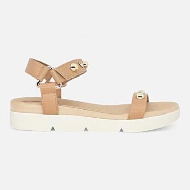 Imagem de Sandalia Beira Rio Conforto Feminina Papete Pedraria Spike, Nude, 35