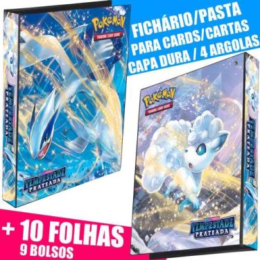 Imagem de Pasta Fichário álbum Capa Dura Pokémon Tempestade Prateada Vulpix Lugi