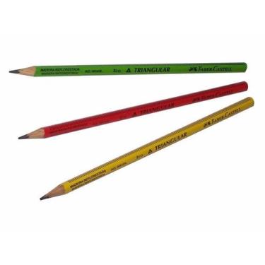 Imagem de EcoLápis Grafite Nº2 Régua Faber-Castell Kit Com 3 Cores 935RG