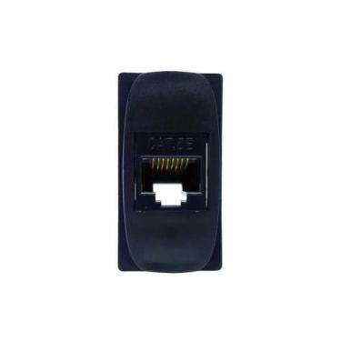 Imagem de Tomada RJ45 Módulo Cat 5E Gracia Black Maxx Preto Alumbra