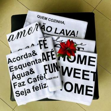 Imagem de Kit 6 Panos de Prato (Pé de Galinha) Super Premium - Sendo Feliz na Co