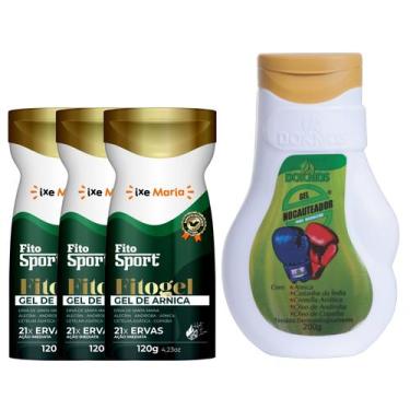 Imagem de Kit 3 Fitogel Gel de Arnica FitoSport +Gel Nocauteador Massageador