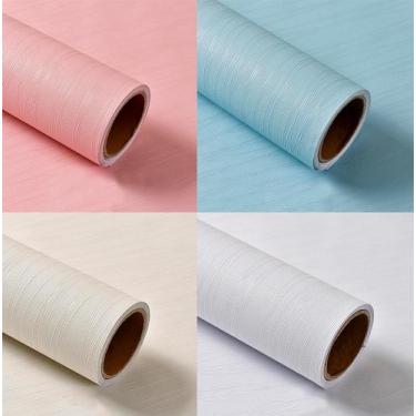 Imagem de Papel De Parede Adesivo Cozinha Banheiro Quarto Listrado Branco Textur