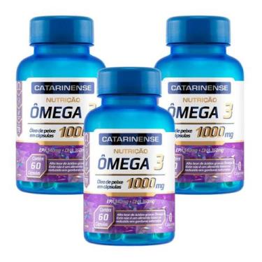 Imagem de Kit 3 Suplemento Vitamina Ômega 3 1000mg 60Cps - Catarinense