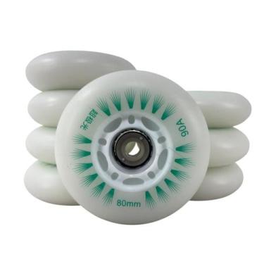 Imagem de 8 Rodas Led Creme Inline 80mm 90A Varias Cores, Verde