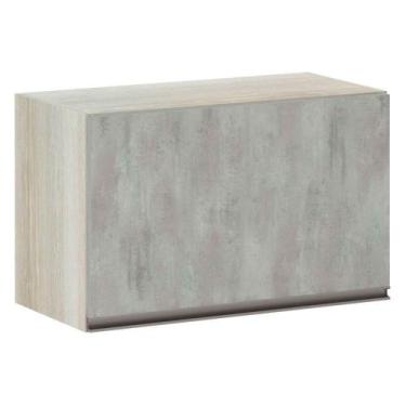 Imagem de Armário Basculante 60cm 1 Porta Legno Crema C/Concreto - LUCIANE MÓVEI