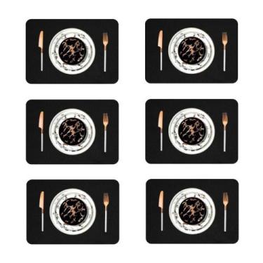 Imagem de 16 Jogo Americano Couro Impermeável Limpa Facil Para Mesa - Genertoy