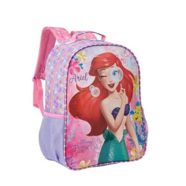 Imagem de Mochila Costa Escolar Infantil Princesa Ariel Pequena Sereia - Xeryus,