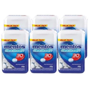 Imagem de 6 Pastilha Mentos Clear Breath Zero açucar Peppermint 105g