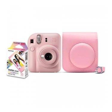 Imagem de Kit Câmera Instax Mini 12 Rosa com 10 Filmes Macaron - Fujifilm, Rosa 