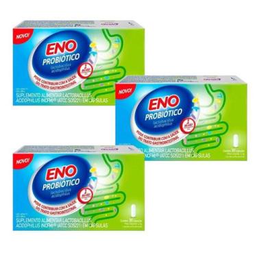 Imagem de Kit Eno Probiótico Com 3 Caixas De 30 Cápsulas Cada - GSK