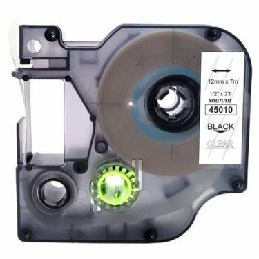 Imagem de Fita D1 45010 Compativel para Rotulador DYMO 12mm Transparente - BYT