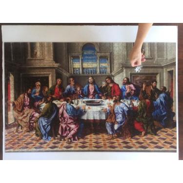 Imagem de Quebra cabeça a última ceia 1014 pçs 98,00 x 63,00 cm - Fablaser
