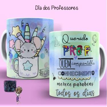 Imagem de 2 canecas de cerâmica , 325 ml, dia dos professores - Innovari