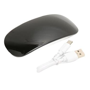 Imagem de Mouse Vomeko w ireless, mouse portátil, silencioso, baixo decibéis, recarregável, ergonômico, design de roda, mouse tipo C, para notebook, PC, laptop, computador-preto e dourado (Portanto)