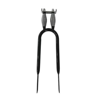 Imagem de CDHPOWER Bicicleta preta de 66 cm com suspensão dupla Sissy BAR preta, armação equipada