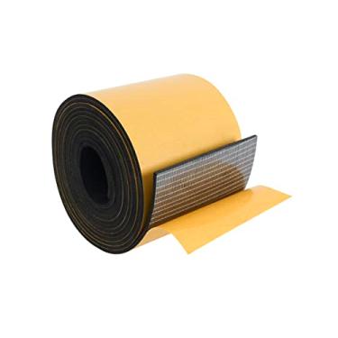 Imagem de Dualplex Rolo de Fita Isolante de Vedação de Porta de Espuma de Alta Densidade para Isolar Moldura de Porta, Janela, Ar Condicionado | Fita de Vedação Autoadesiva (4 Pol. X 1/8 Pol. X 10 Pés, Preta)