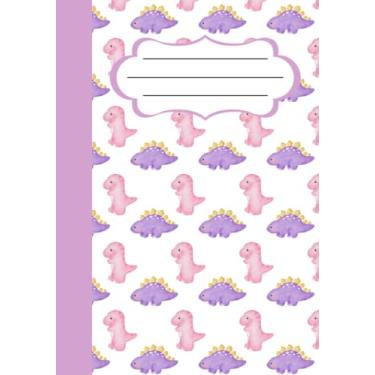 Imagem de Dinosaur Pattern College Ruled Composition Notebook: Cute Dinosaur-Themed Writing Book for School | Gift for Pupils and Students | Ideal Size for School Bag and Backpack