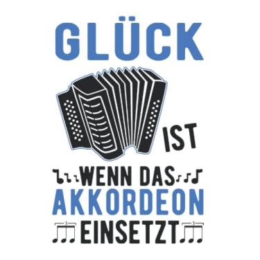 Imagem de Akkordeon Notizbuch: Glück ist Wenn die Akkordeon einsetzt Akkordeonist / 6x9 Zoll / 120 karierte Seiten Seiten