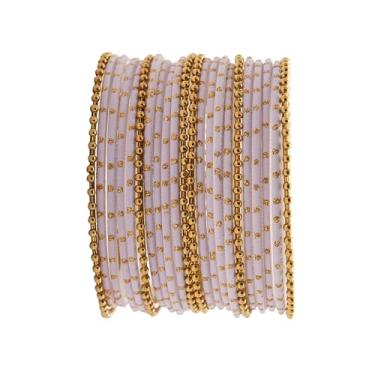 Imagem de RIANGI Pulseiras indianas de designer Desi para mulheres, pulseiras indianas, pulseiras femininas, joias Bollywood, S-Circ 7.4 in-Indian Size 2.6-Dia 2.3 in, Metal, Sem Pedra Preciosa