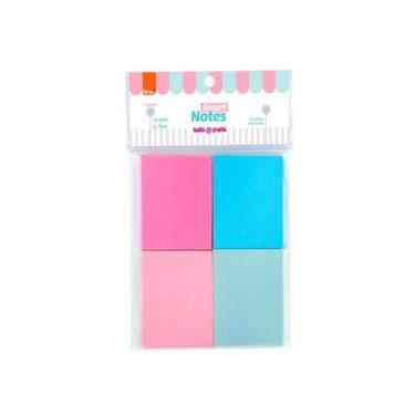 Imagem de Bloco Adesivo BRW Smart Notes Tutti Frutti 38x51mm 4 Blocos 50 Folhas