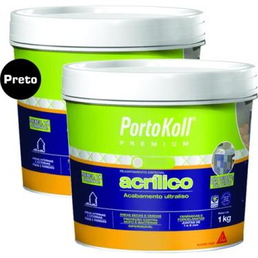 Imagem de Kit 2 Rejuntes Acrílico Flexível Premium 1Kg Portokoll